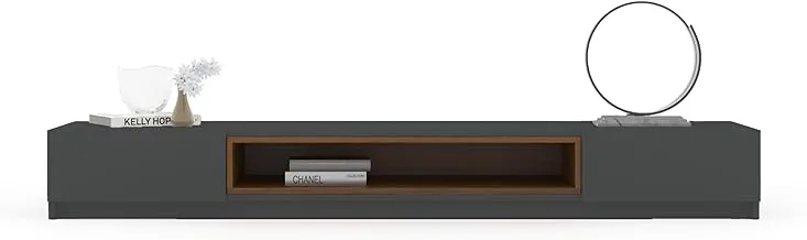 Nine elements-TVU-200-C-M-GREY TV UNIT 2 leafs and central shelf - 200x25 cm 200 CMx45 CMx25 CM