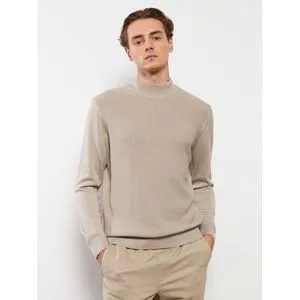 LC Waikiki Half Turtleneck Long Sleeve Men's Tricot Sweater