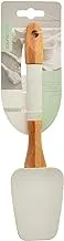 Danny Homme SK-3312B Silicone Spatula Turner with Woodenthened Handle, Heat Resistant Cooking Spatulas for Nonstick Cookware,Flexible Kitchen Rubber Flipper for Egg, Burger -Multi Color