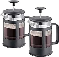 Ilios Innova 2 Pieces of French Press Coffee Maker 350 ml French Press Embolo Glass Ideal for Sharing a Gourmet Coffee