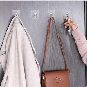 (4 Pcs) Self-adhesive Hooks For Hanging Clothes And More