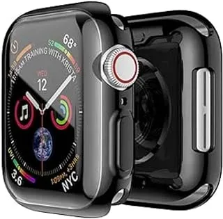 Generic Durable TPU Screen Protector Case for Apple Watch Series 6 44mm, Black