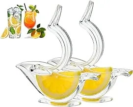 Bird Lemon Squeezer, Lemon Juicer Manual Lemon Slice Squeezer Acrylic Portable Transparent Fruit Juicer Hand Juicer for Orange Lemon Lime Pomegranate (2Pcs)