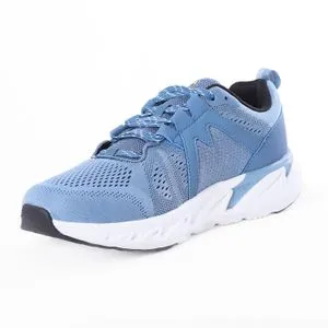 Activ Rubber Details Baby Blue Lace Up Round Toecap Sneakers