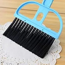 TWARAMIMini Dustpan Supdi مع مجموعة مكنسة فرشاة لتنظيف درج التنظيف متعدد الأغراض، وأجهزة الكمبيوتر المحمول، ولوحات المفاتيح، وطاولة الطعام، ومقاعد السيارة، والسجاد (مجموعة واحدة) متعددة الألوان