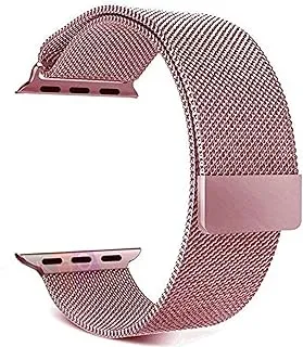 Generic Milan Stainless Steel Magnetic Apple Watch Strap Band - 42mm, Rose Gold