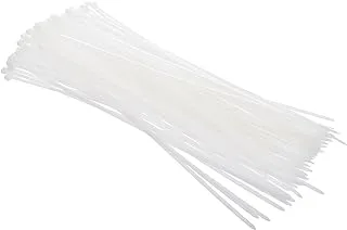 ND329 Set Of 100 Pieces Of Naylon Cable Ties, 4.8 * 380 With Perfect Design, Premium And Long Lasting Material - White