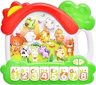 Generic Plastic Animal Musical Harp With Colorful Lights And Beautiful Music To Develop Rhythm Ability For Kids -Multi Color