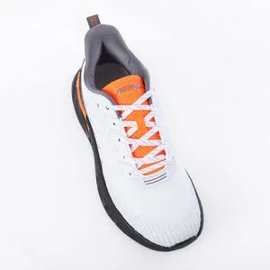 Activ Rubber Details White Lace Up Round Toecap Sneakers