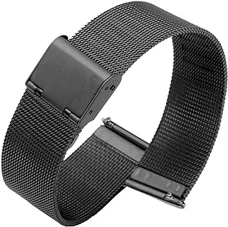 Generic YIFEIYA 22mm Mesh Bands For Huawei Watch 3 3 Pro GT 2 Pro Wrist Bracelet Milanese Strap For GT 2e GT 2 46mm Honor GS Pro Dream Loop Replacement Strap (Color : Black, Size : For Huawei GT 2e)