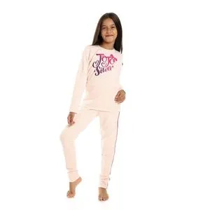 Red Cotton Girls Thermal Set-rose