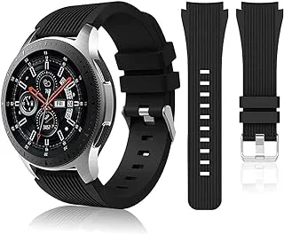 Aimtel متوافق مع نطاقات Samsung Galaxy(46 مم)، حزام بديل من السيليكون الناعم 22 مم لساعة Galaxy Watch SM-R800/R805/Huawei Watch 3/Huawei Watch 3 Pro