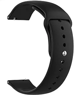 TECHONTO 22mm Watch Band Strap with Rust Free Button Compatible with ColorFit Pro 4/Pro 4 Max/Ultra/Ultra 2, Amazfit GTR (47mm)/ GTR 2E, One Plus(46mm), Galaxy Watch 3 45mm, Realme S/S Pro (Black)