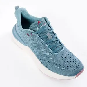 Activ Self Patterned Textile Lace Up Koi Blue Sneakers