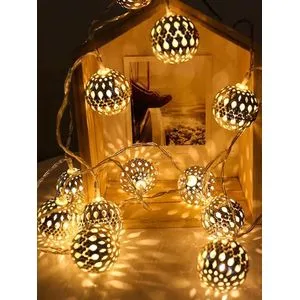 Ramadan String Lights Metal Ball LED Lighting - Gold (Warm)