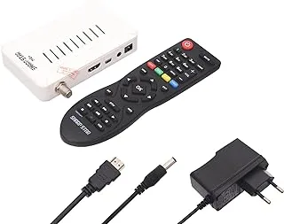 Generic Sharb Star Full HD Digital Satellite Receiver With Remote Control - White Black