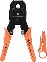 Generic Aplus AB-74T Modular Plug Tools With Cable Cutter And Practical For Multi Devices Set of 2 Pieces RJ-45 / RJ-11 / RJ-12 - Orange Black