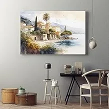 Lake Como Print Italy Wall Art Villa Monastero Varenna on Canvas 60x40