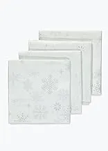 Matalan Christmas Snowflake Print Napkins, 39 cm x 39 cm Size