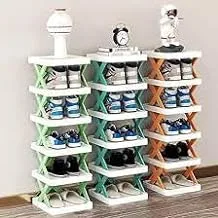 5-layer shoe rack, easy to store, long vertical shelf on a ledge, you can install your own shoe organizer for the entrance (multiple colors)