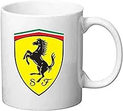 Ferrari logo White mug Printed Double Side