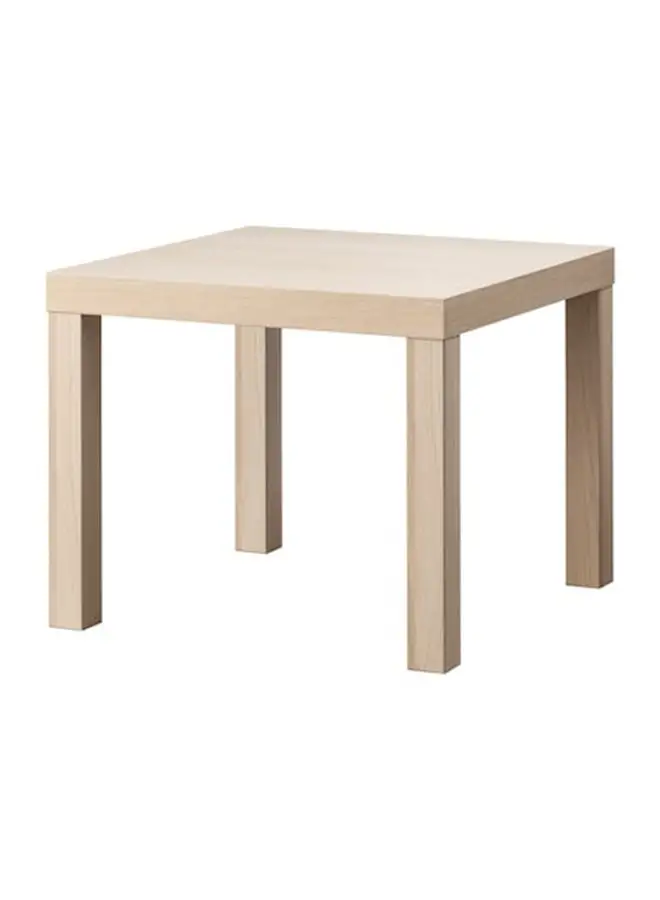 Generic Lack Side Table, White Stained Oak Effect, 55X55 Cm