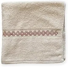 Ricrac R5000-776 Rolaka Embroidered Towel, 140 cm x 70 cm, Cream