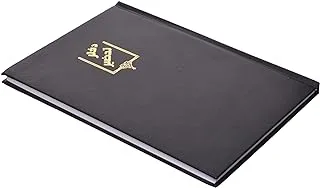 Borg El Arab High Quality A4 Leather Soft Cover Notebook 200 Sheets 26 x 18cm For Professors Ans Students - Black