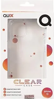 QUIX iPhone 13 Case, Anti-Yellowing Clear TPU Bumper Anti-Scratch Protective Case Cover for iPhone 13 - Sealed Dust Free - Supports Magnetic Wireless Charging