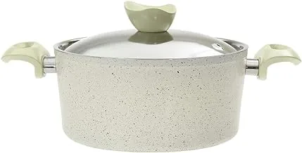 El Amal Elite Turkish Granite Cooking Pot, 20 cm Size, Beige