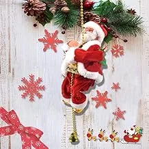 Electric Climbing Santa 2022 Christmas Ornament On Rope Ladder Christmas Tree Indoor Outdoor Hanging Christmas Creative Decoration for Christmas Tree Fireplace Home Decor