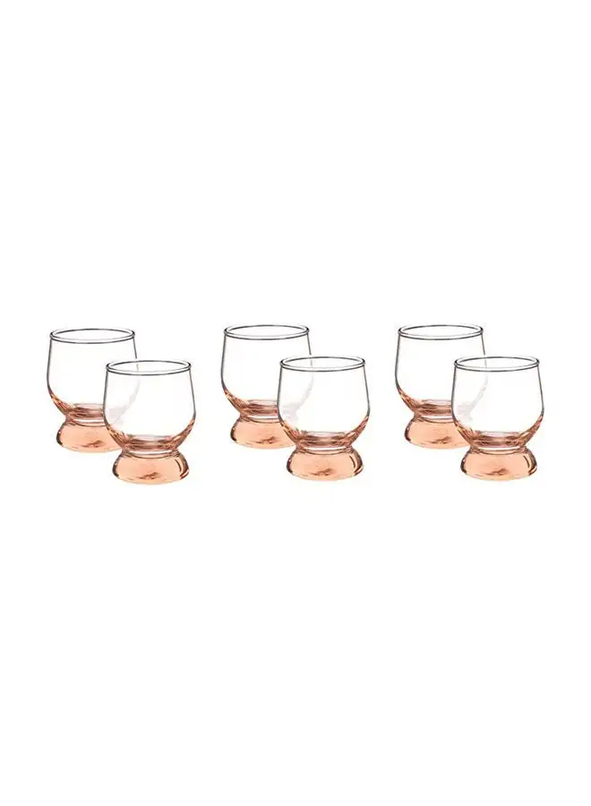 Pasabahce 6 Pieces Aquatic Whiskey Pink