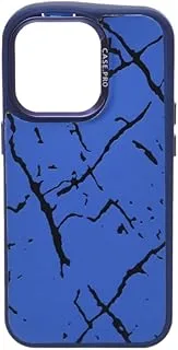 Silicone Back Phone Protection Cover With Amazing Design And Safety Edges For Iphone 14 Pro - Blue Black