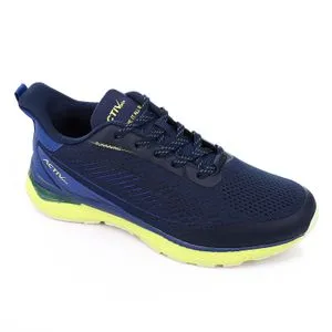 Activ Navy Blue Textile Comfy Lace Closure Sneakers