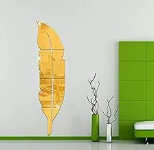 3d Wall STICKERs Removable Feather Mirror Wall STICKERs Decal Art Vinyl Home Kitchen Room Decoration DIY Wall Paper Gold