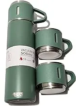 BT53 Stainless Steel 500 ML Vacuum Flask/Bottle/Thermos for Hot and Cold Drinks with Three Cups (Green)