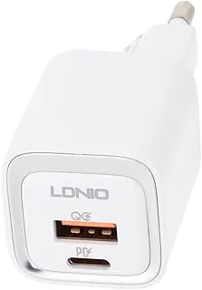 LDNIO A2318C Fast Charger 20W With 2 Ports PD+QC3.0 With Micro 1M Cable - White