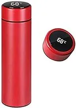 Stainless Steel Vacuum Smart Flask with Touch LCD Temperature Display and Strainer 500 ml - Red