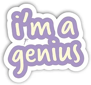 YM Sketch Laptop Sticker - Genius| English Sarcasm Quote|6x6 cm-1Pcs|Easy peel - Hard to Tear|For Laptop & Macbook -Team Gifts-Notebook & Planner-Car skateboard