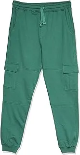 VONKEL Boys Cargo-cut cotton trousers with pockets and elastic at the bottom Sweatpants