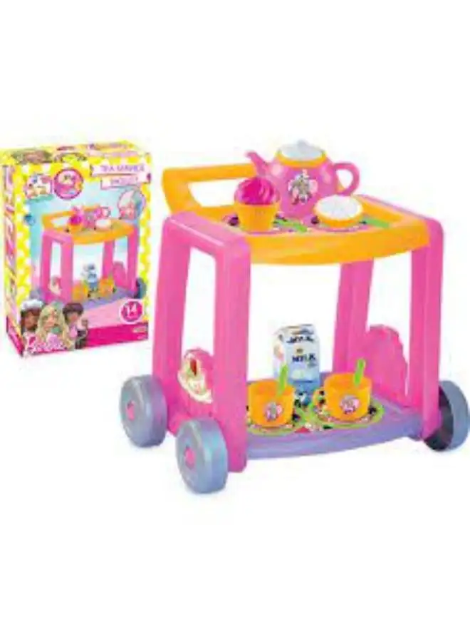 dede TEA SERVICE TROLLEY 14 PCS Barbie