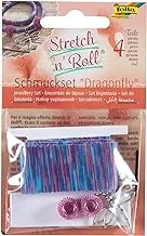 folia 93103 Dragonfly Bracelet Craft Set Stretch and Roll Kit, Multi-Colour