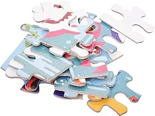 Generic Plastic Puzzle TechniColor With Picture Baby Shark Set Of 36 Pieces For Kids 32x22 CM - Multi Color