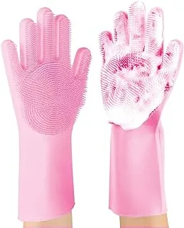 Silicone dishwashing gloves magic dishwashing brush housework gloves