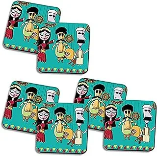 Set of 6 Ramadan wooden coaster printed, 2724622381832