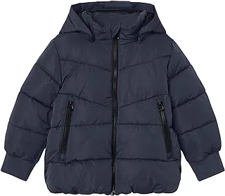 name it Boy's Music Puffer Hooded Jacket