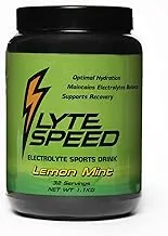 LyteSpeed Electrolyte Sport Drink | Powder | Lemon Mint | 32 Servings | 1.1 KG | Electrolyte Replacement | Sport Drink