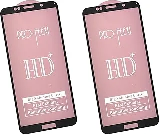 واقي شاشة زجاجي مقوى Pro Flexi HD+ مع طبقة مضادة للخدش وشفافية عالية لهاتف Huawei Y5 (2018) 5.45 بوصة مجموعة من قطعتين - شفاف