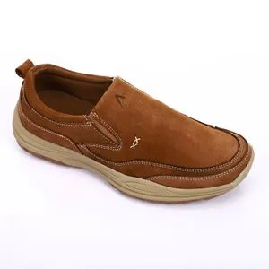 Activ Slip On Suede Casual Shoes - Camel