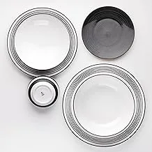 Fathy Mahmoud Porcelain tableware Dinner Set Coup 26 pcs. - Black 1 Base box